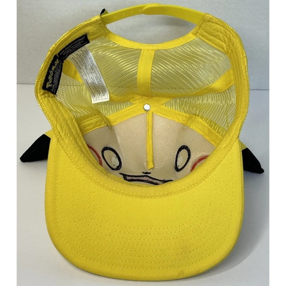 Nintendo Pokemon Pikachu Yellow Cap 3D Ears Youth‎ One Size SnapBack